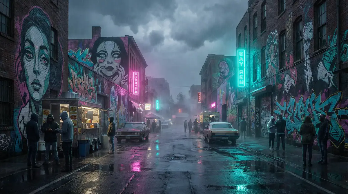 言教授要被撞坏了 - 雨夜壁画街
